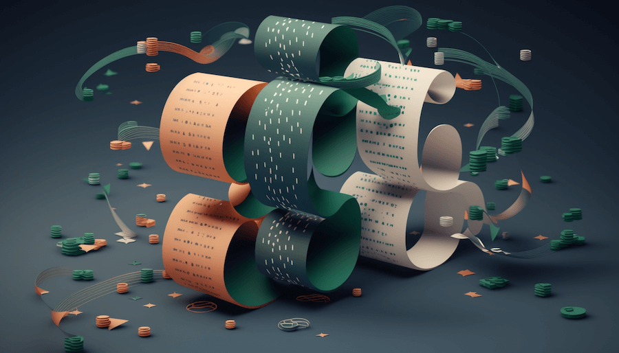 graphic representing purchase orders, agreements, and clauses