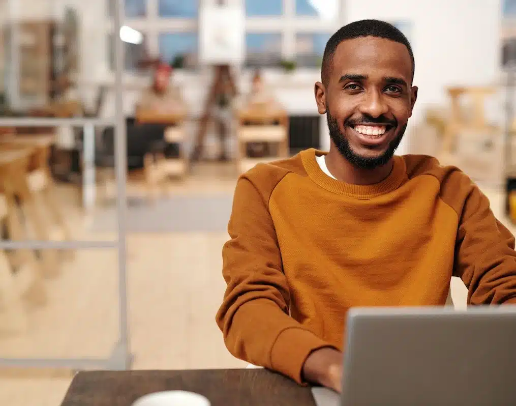 man uploading website terms and conditions agreement