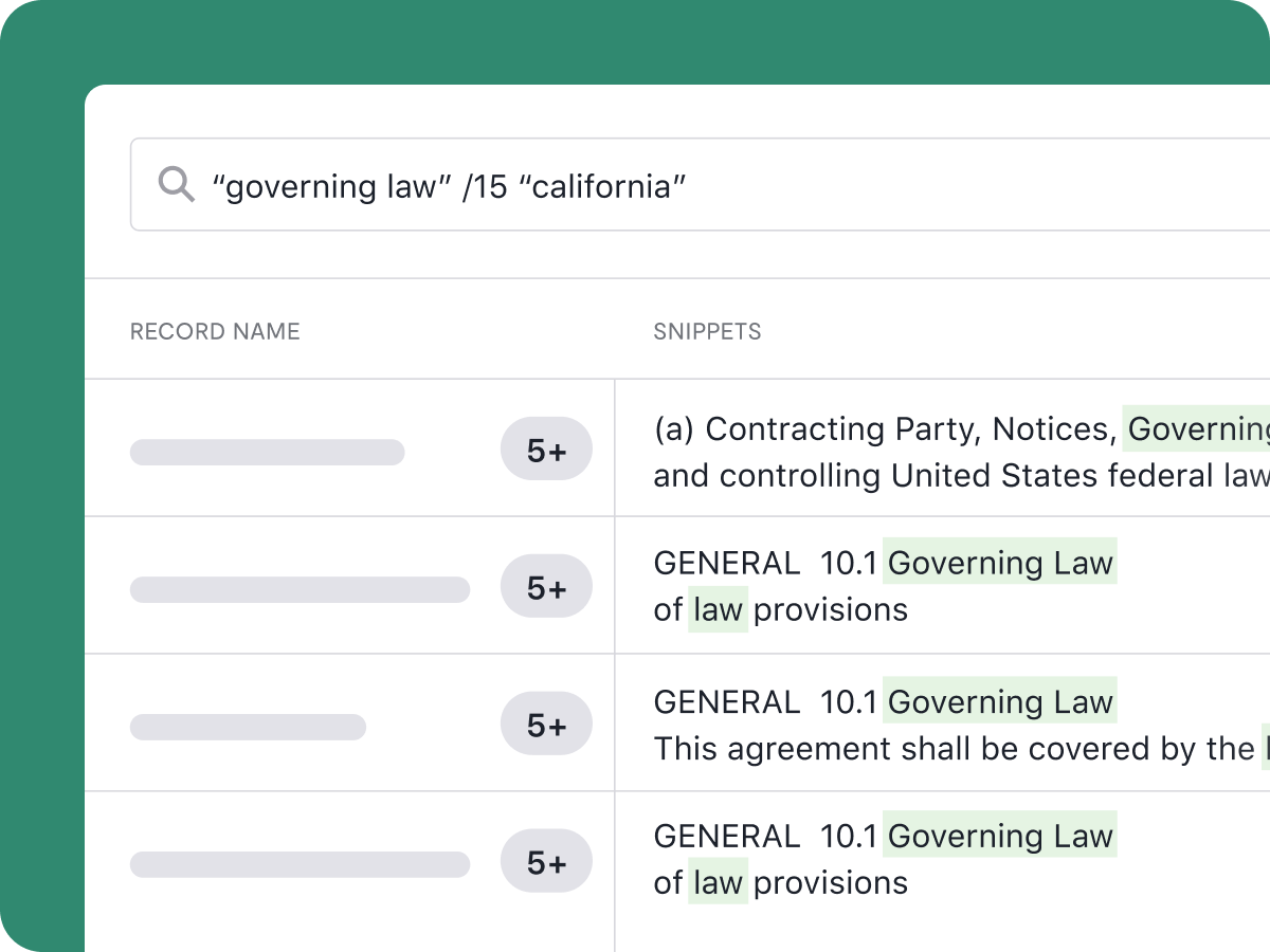 view of a list of clauses being flagged to store in the library