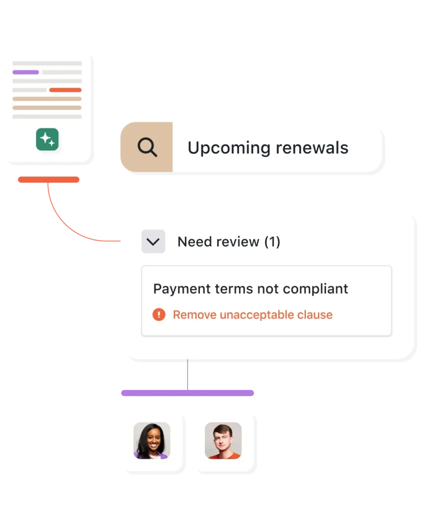 abstract view showing upcoming renewals